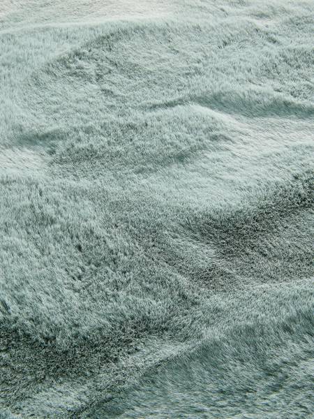 Kunstfell-Teppich Dave Mint - Durchmesser: 80 cm