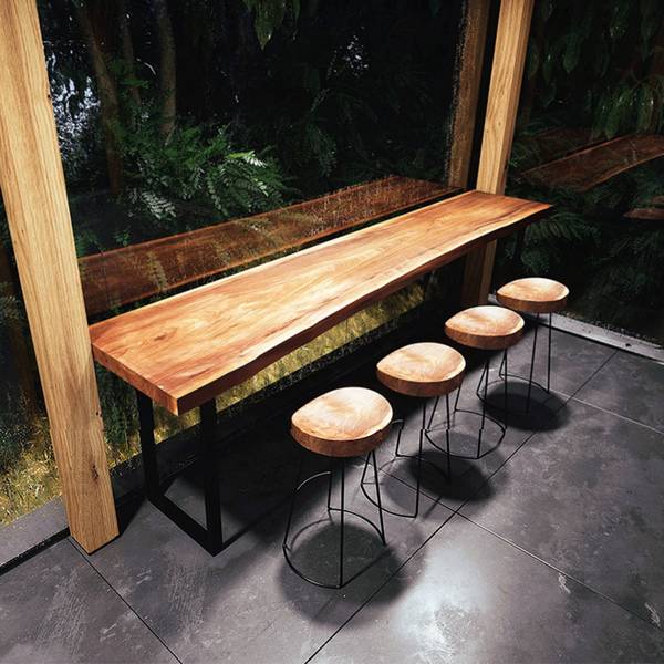 Esstisch Biertisch  Stehtisch  Vollholz 180 x 45 cm