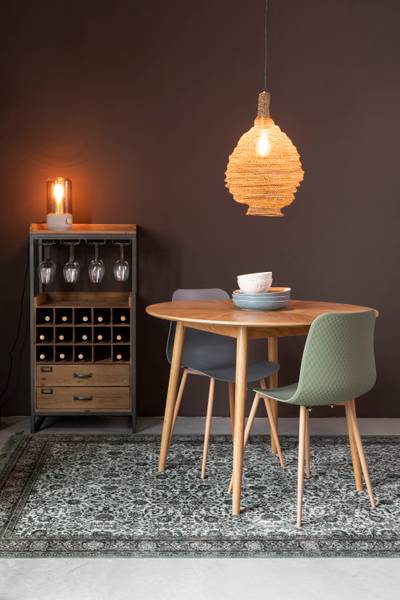 Weinschrank EDGAR Braun - Massivholz - 56 x 113 x 38 cm