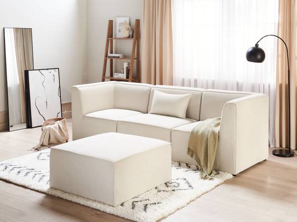 Canapé 3 places LEMVIG Beige - Fibres naturelles - 250 x 78 x 83 cm