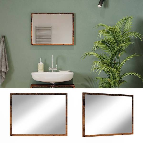 Badezimmerspiegel Kiko 40082 Braun - Glas - 45 x 60 x 2 cm
