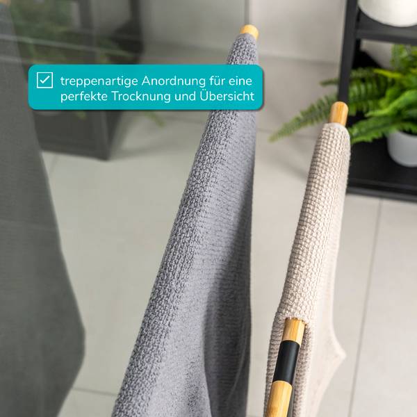 Handtuchhalter 93103 Schwarz - Metall - 69 x 79 x 18 cm