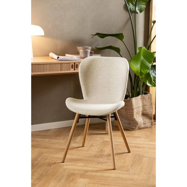 Esszimmerstuhl BatildaA1 2er Set Beige - Webstoff - 47 x 83 x 53 cm
