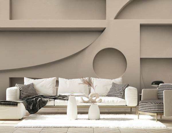 Fototapete Minimalistische Formen Relief 100 x 70 cm