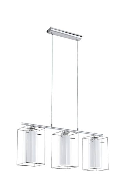 Luminaires suspendus LONCINO 1 Verre / Acier - 3 ampoules