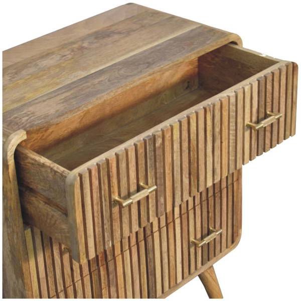Kommode Metropolitan Beige - Mango - Messing - 70 x 79 x 35 cm