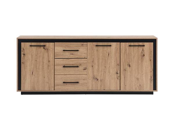 Sideboard NALAMANE Beige - Holz teilmassiv - 180 x 75 x 40 cm