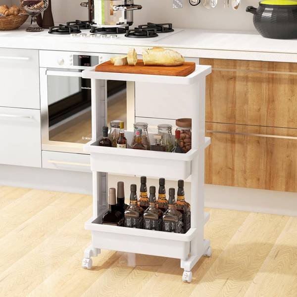 Trolley VH33614ITNL wit - kunststof - 30 x 81 x 45 cm