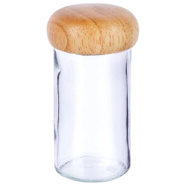 Gewürzstreuer Glas - Massivholz - 4 x 10 x 4 cm
