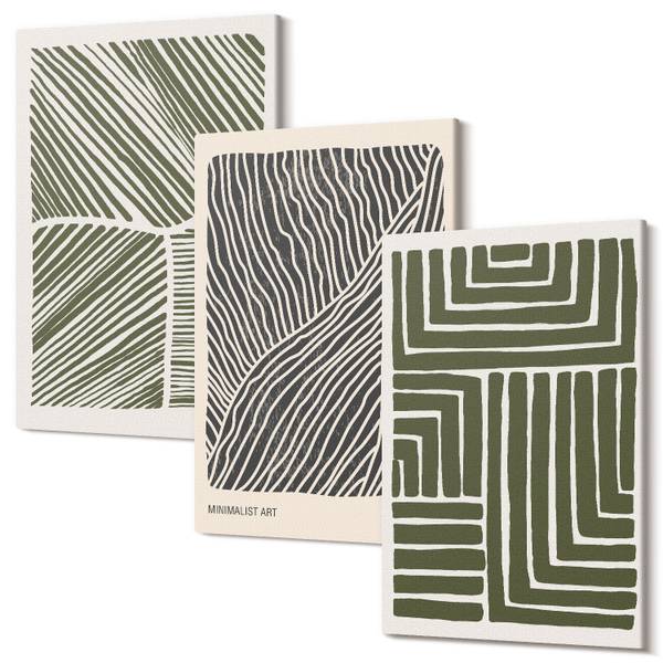 Leinwandbilder Pflanze Minimal 3er Set 20 x 30 cm - Anzahl Teile im Set: 3