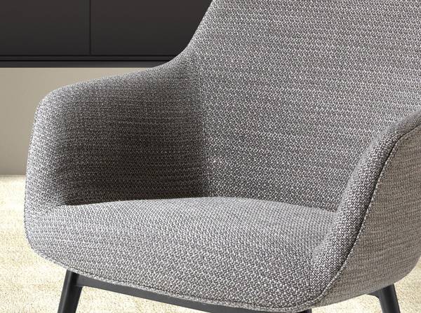 Stuhl 4222 Grau - Webstoff - 65 x 85 x 68 cm