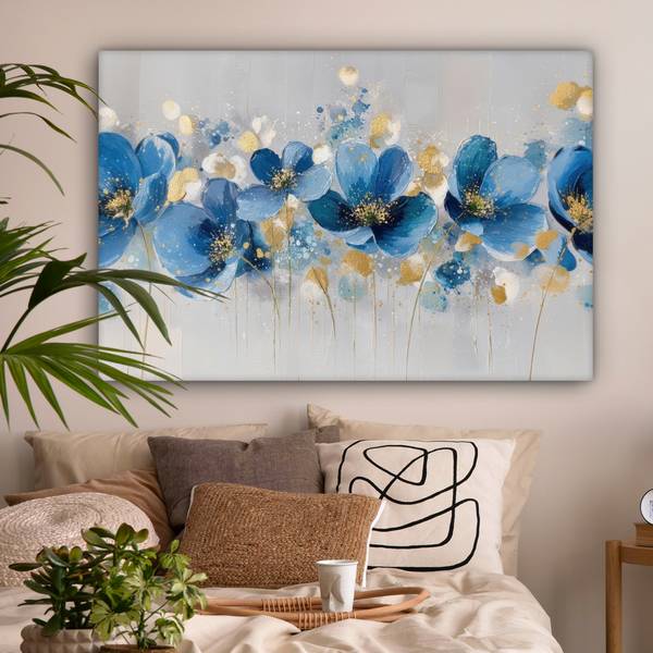 TABLEAU SUR TOILE Fleurs 150 x 100 cm