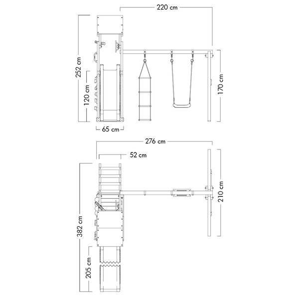 Spielturm MultiFlyer light Rot