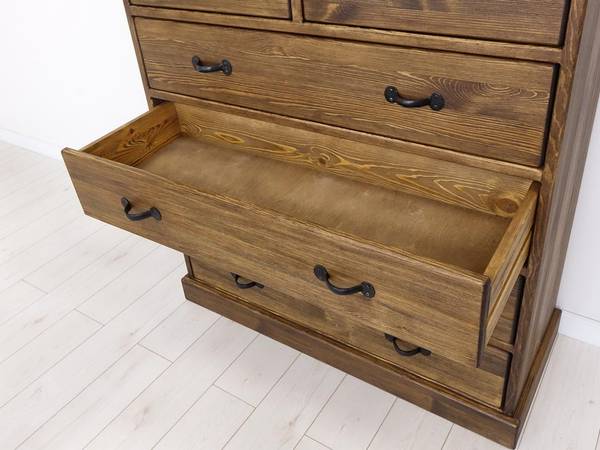Kommode Rustyk 5_6 Braun - Kiefer - Stahl - 112 x 125 x 45 cm