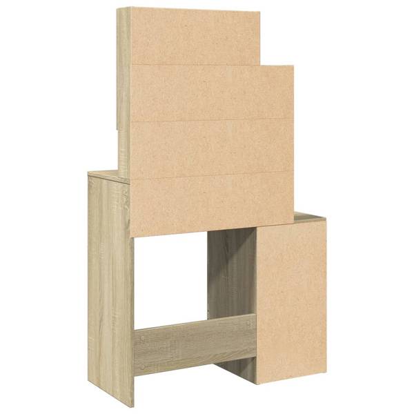Schminktisch 3042062 Braun - Holzwerkstoff - 80 x 132 x 35 cm