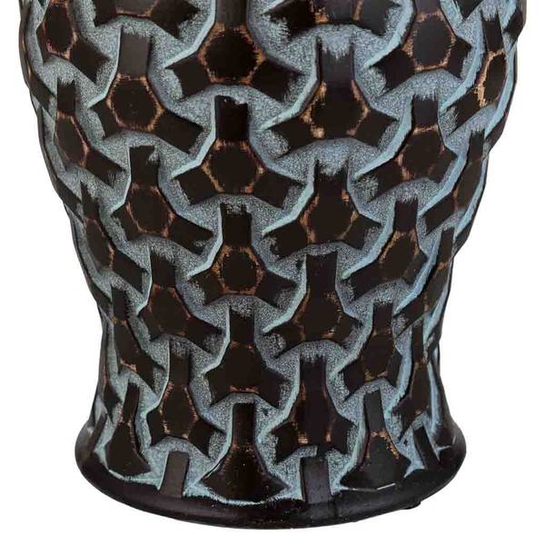 Vase 4523289215 Schwarz - Keramik - 17 x 37 x 17 cm