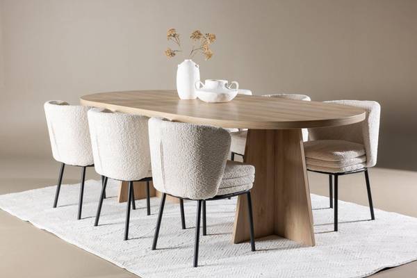 Essgruppe Bootcut (3-Teilig) Braun - Microfaser - 230 x 76 x 115 cm