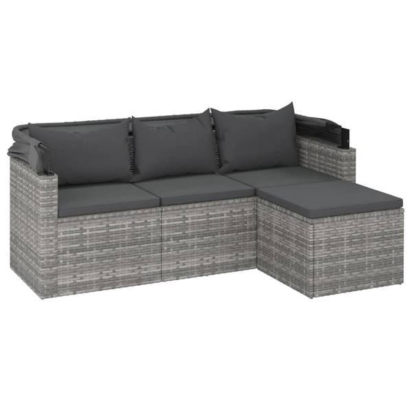 Tuinbank 3029485 set van 3 grijs