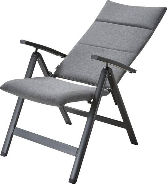 Klappsessel ARONA Grau - Metall - 60 x 116 x 68 cm
