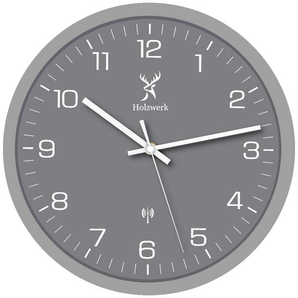 Funk-Wanduhr FRIEDBERG Grau - Weiß