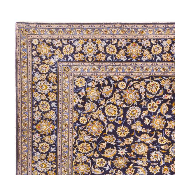 Orientteppich Oriental Blau - Naturfaser - 318 x 1 x 420 cm