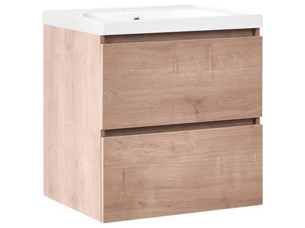 Badezimmerschrank LAGOA 2-tlg Braun - Weiß - Holzwerkstoff - 50 x 60 x 50 cm