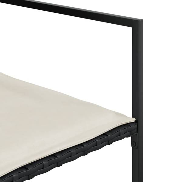 Garten-Essgruppe 3042088 (5-teilig) Schwarz - Stahl - 107 x 72 x 110 cm