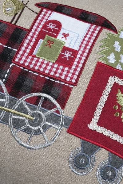 Weihnachtskissen REVEILLON Grau - Textil - 60 x 40 x 10 cm