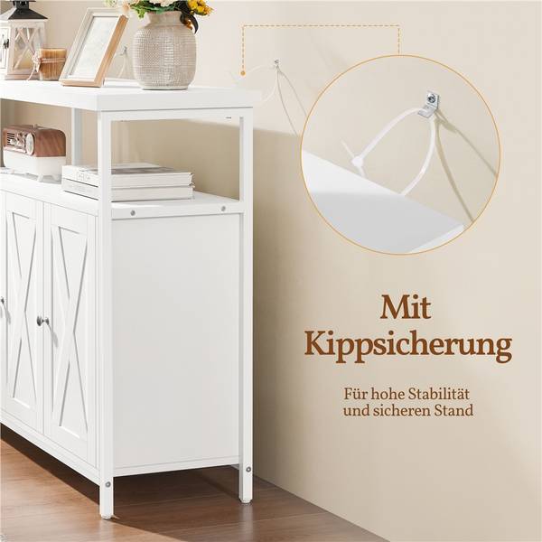 Sideboard ARK64 Weiß - Holzwerkstoff - 35 x 81 x 100 cm