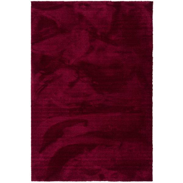 Hochflorteppich Livorno Rubinrot - 80 x 200 cm