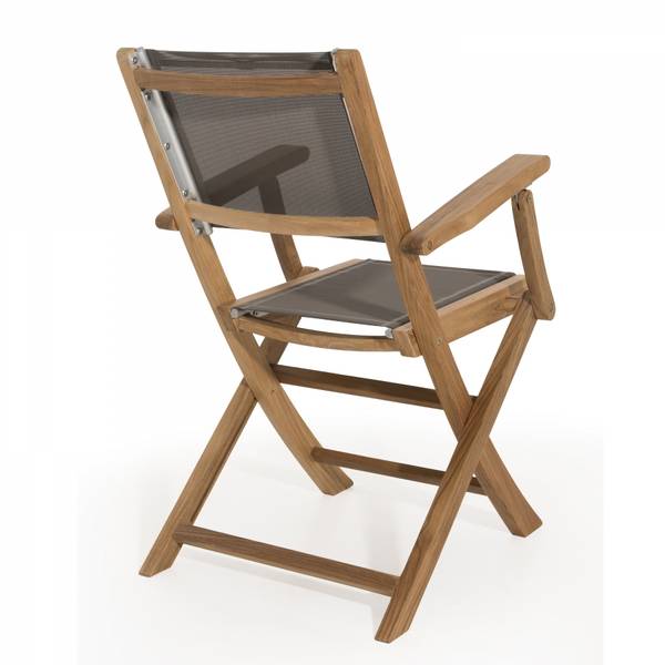 Lot de 2 fauteuils de jardin en teck Marron - Teck - 64 x 88 x 56 cm
