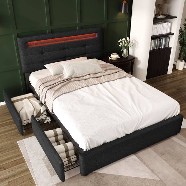 Einzelbett M301-01 Schwarz