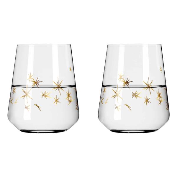 Wasserglas Celebration Deluxe (2er-Set) Kristallglas - 10 x 11 x 10 cm