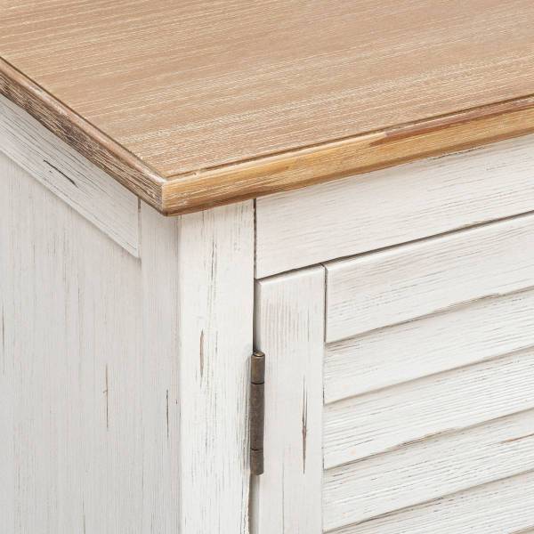 TV-Schrank OLBIA Weiß - Massivholz - 40 x 50 x 140 cm