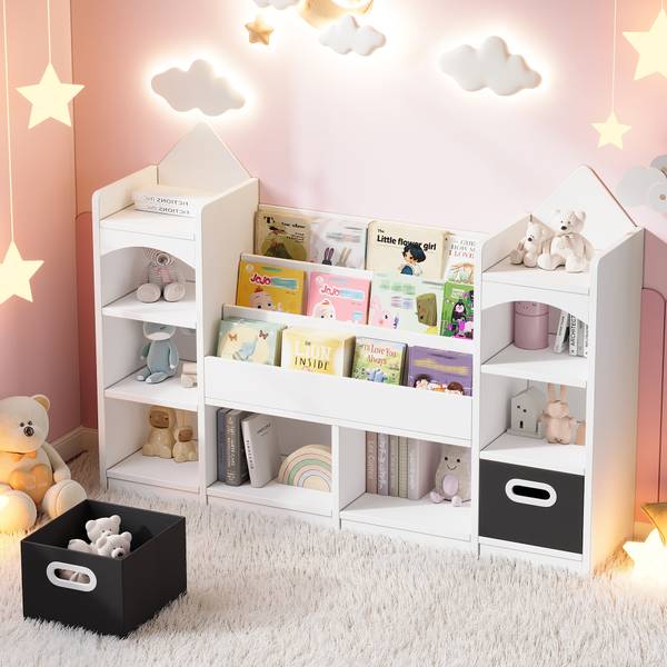 Kinderbuchregal LucyWoody Ⅳ Weiß - Holzwerkstoff - 30 x 90 x 130 cm