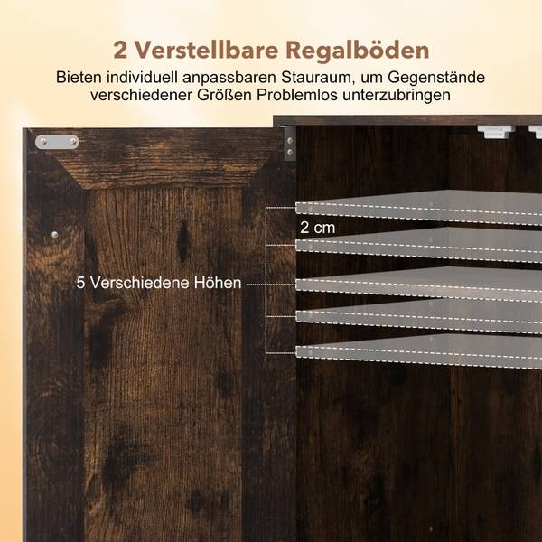 Badschrank VH34161 Braun - Holzwerkstoff - 30 x 80 x 60 cm