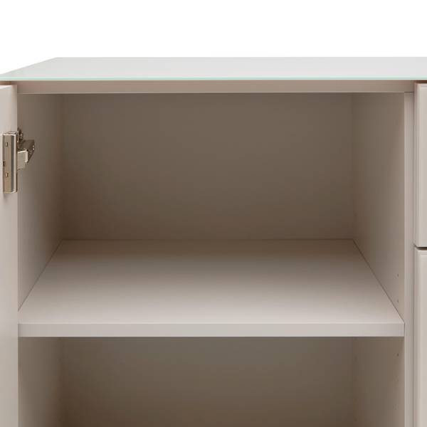Lowboard SIENA Beige - Holzwerkstoff - Glas - 180 x 55 x 40 cm
