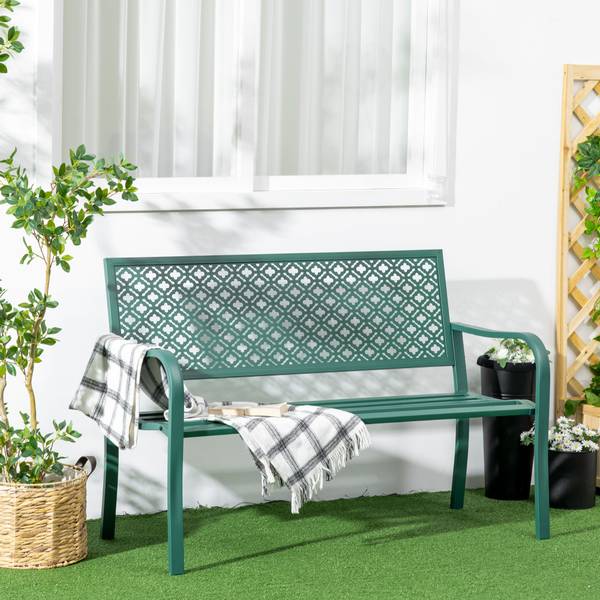 Gartenbank 84G-043V00DG Hochglanz Grün