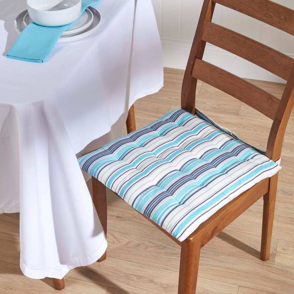 Stuhlkissen New England Blau - Baumwollstoff - 40 x 5 x 40 cm