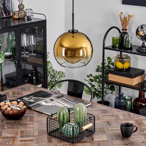 Deckenleuchte Cesaro Gold - Aluminium - Klarglas - 31 x 149 x 30 cm