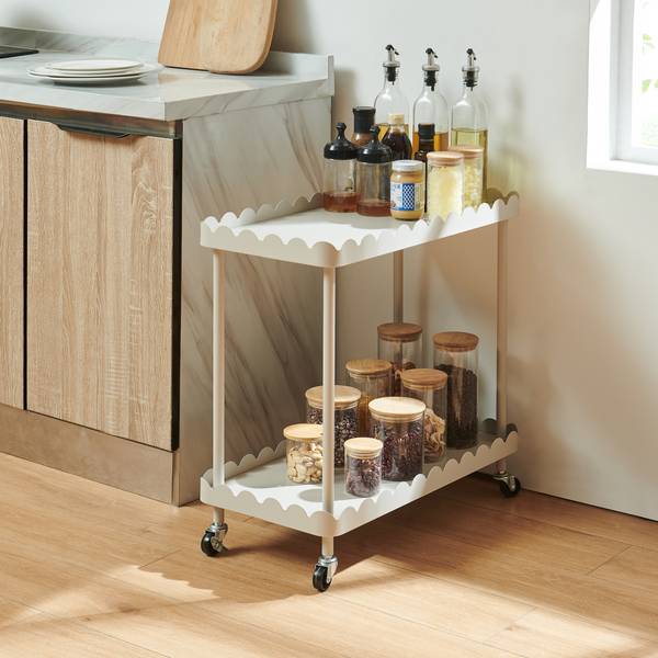 Servierwagen Bolmanralu rollbar Grau - Stahl - 61 x 60 x 31 cm
