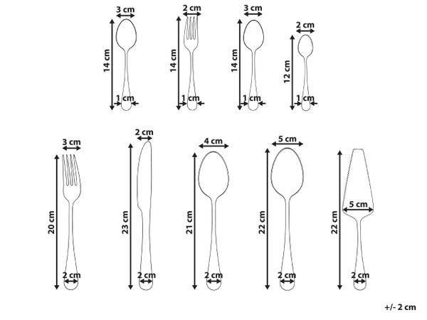 Bestekset ROTINI 70-delig zilver - metaal - 5 x 2 x 23 cm