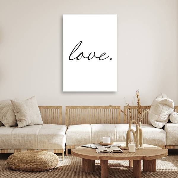 Wandbild schriftzug liebe 40 x 60 cm