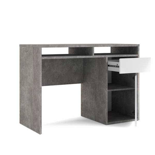 Bureau Plus wit - deels massief hout - 110 x 77 x 48 cm