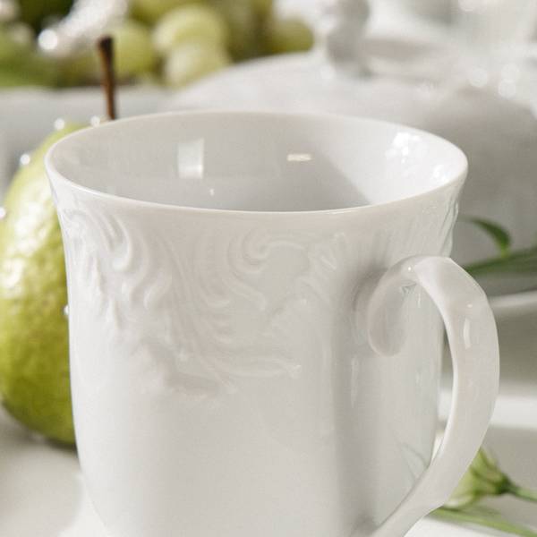 Tassen ROCOCO MARIA 6-tlg Weiß - Porzellan - 11 x 11 x 11 cm