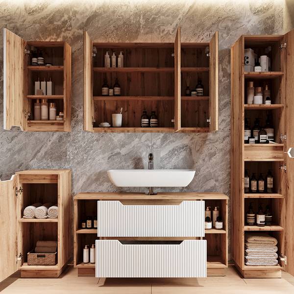 Meuble sous vasque simple Lotta 58674 Blanc pur