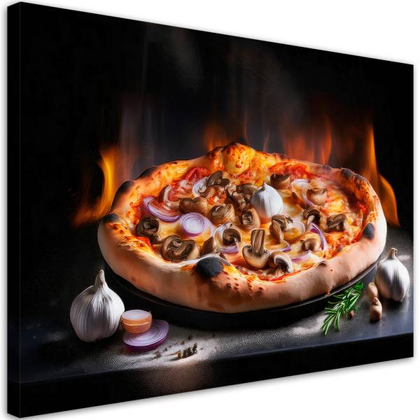 Wandbild pizza essen küche restaurant 60 x 40 cm
