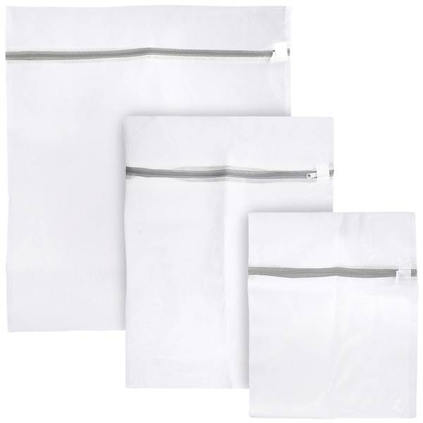 Wäschenetze 12er Set Weiß - Polyester - 45 x 1 x 52 cm