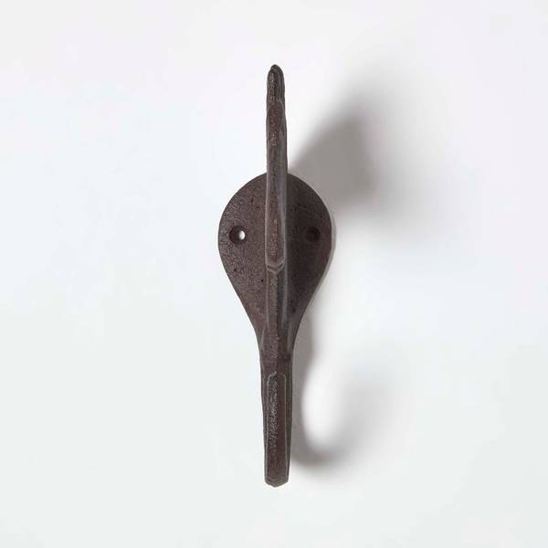 Wandhaken Pferdekopf Braun - Gusseisen - 6 x 20 x 12 cm