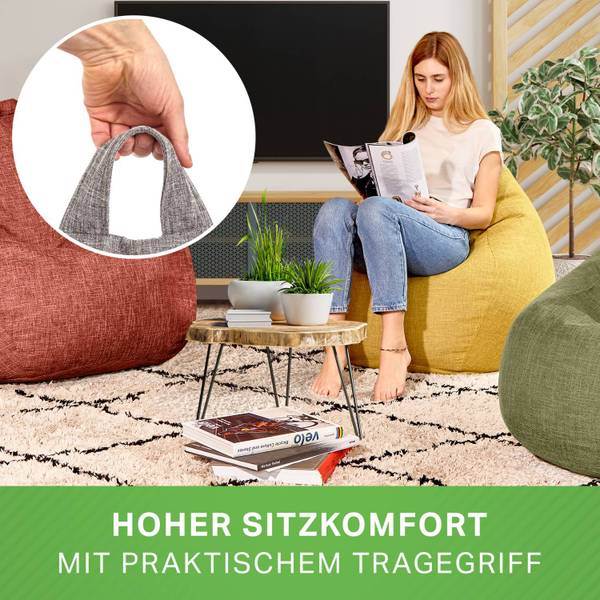 Indoor Sitzsack "Home Linen" - 300 Liter Hellgrau